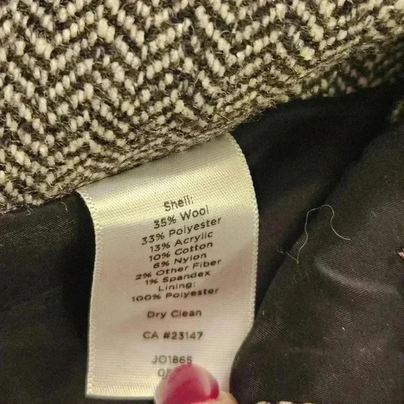 Talbots Womens High-Rise Flat Front Wide Leg Trouser Gray Tweed Sz 16 NWT - Picture 5 of 9